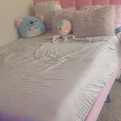 Like New Queen Size Mattress And Frame And Head Board 