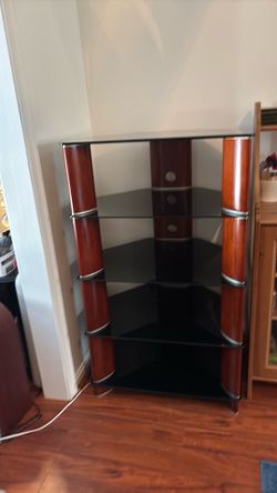 Beautiful stand w4 TINTED GLASS SHELVES
