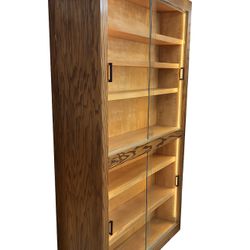 Large Wooden Display Cabinet / Cigar Humidor Cabinet – GREAT CONDITION