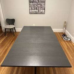 Collapsible Oak Dining Table with 3 Chairs - Recently Refinished