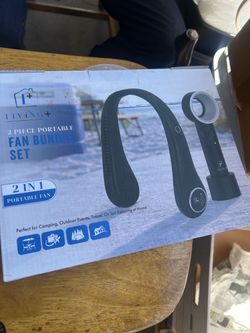 Living+ 2-Piece Portable Fan Bundle Set