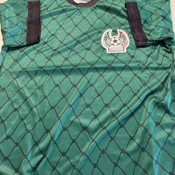 Mexico Soccer Team Jersey Game Of The World Juego Del Mundo Size L New Green