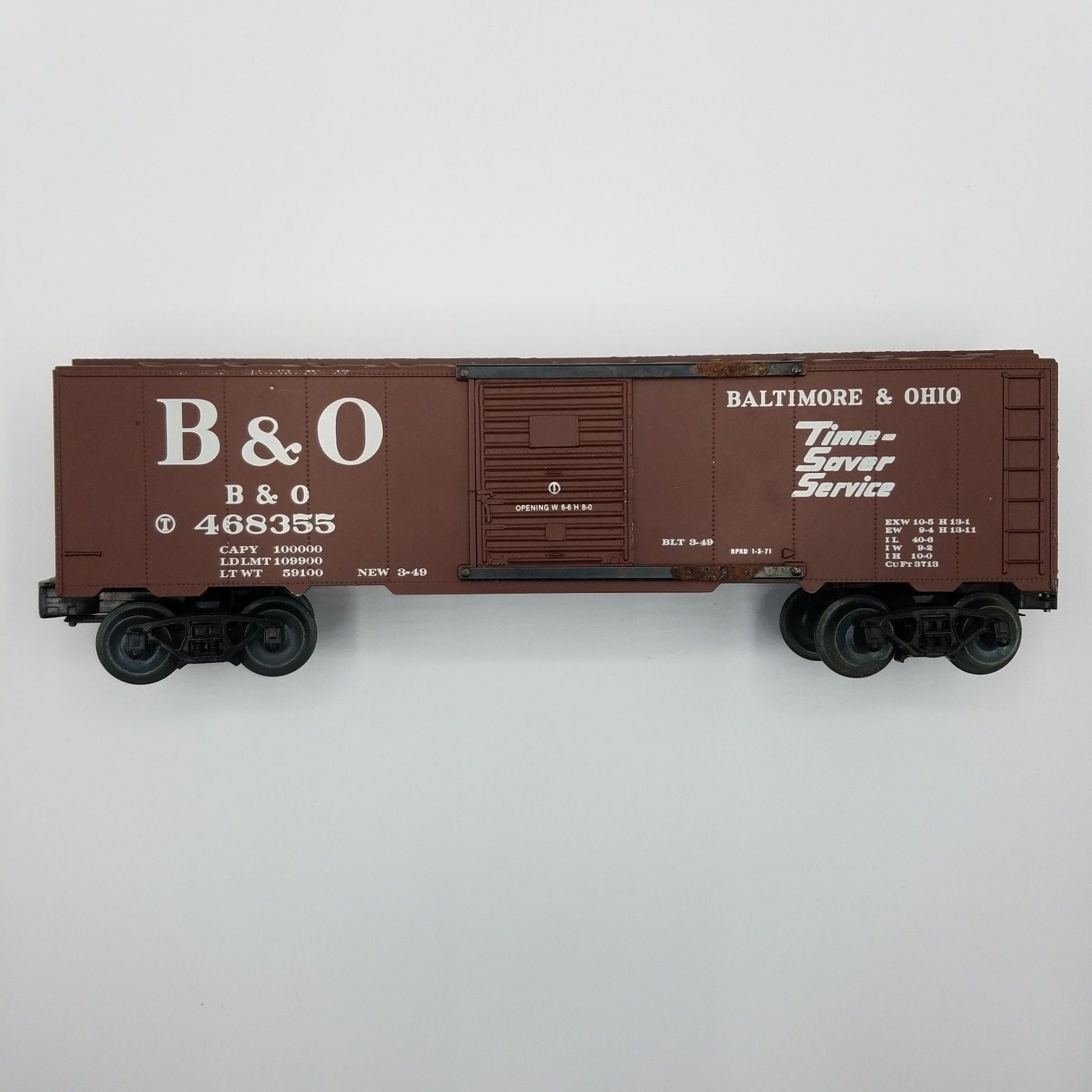 KMT 468355 B&O Model Train O/O27 Boxcar