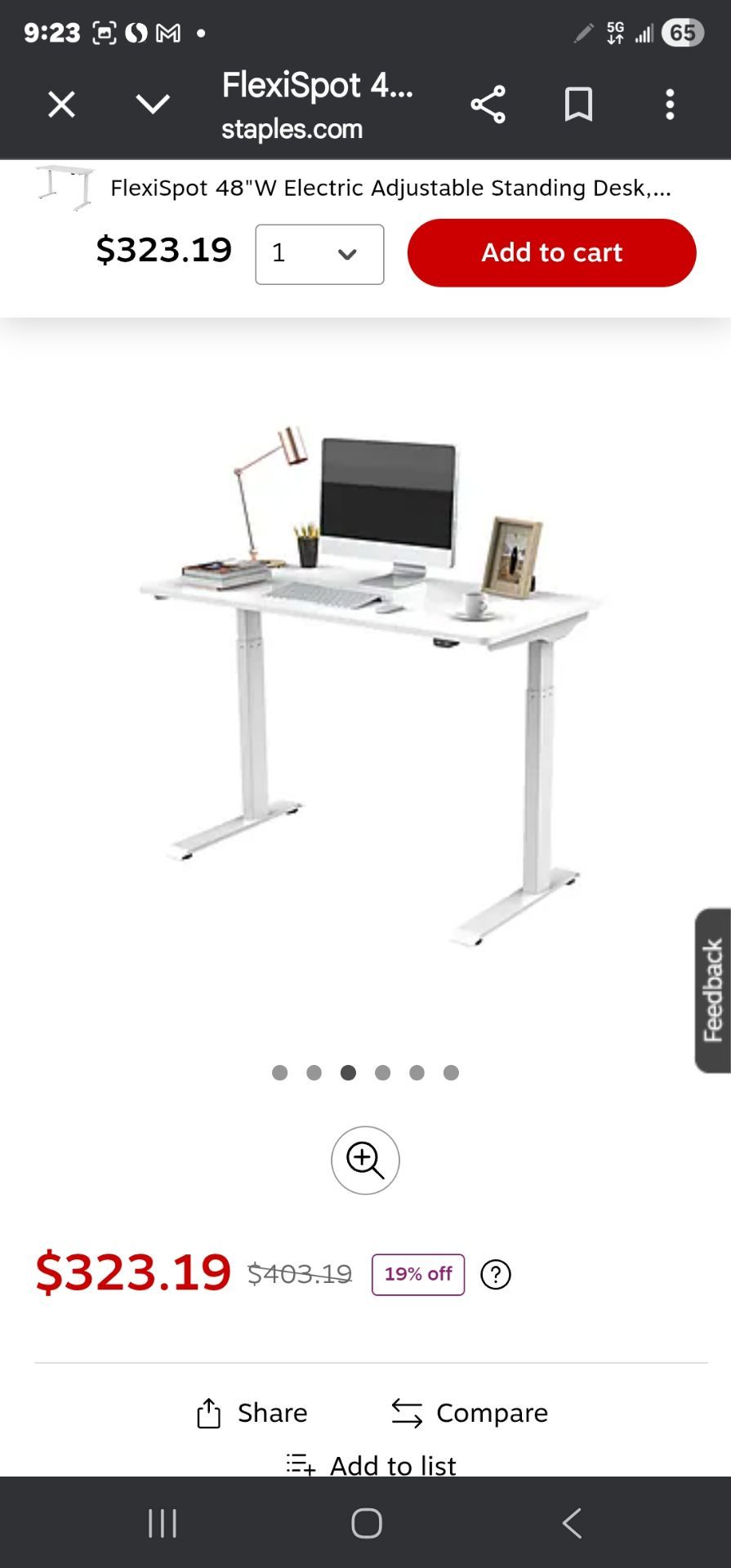 Flexispot still stand desk