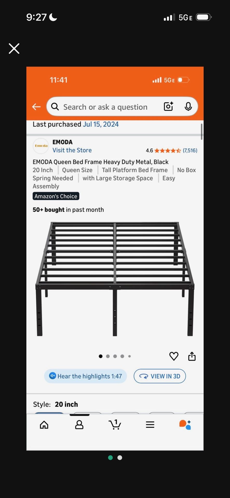 Queen Metal Bed Frame