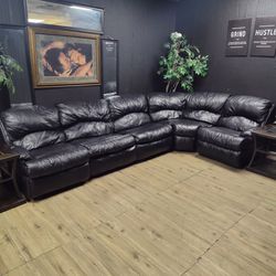 SUPER SALE!!! 4 PIECE LEATHER SLEEPER SECTIONAL ONLY $499 DELIVERY AVAILABLE