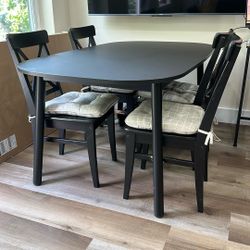 FREE: Dark Dining Room Table with 4 Chairs
