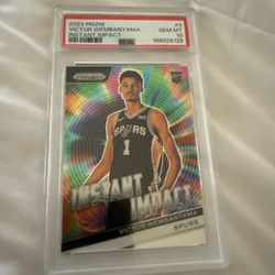 2023-24 Prizm - Instant Impact Victor Wembanyama #3 Silver Prizm (RC) PSA 10