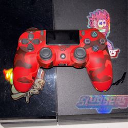 Dualshock 4 Red Camouflage Controller Wireless PlayStation 4 [Sony] Discontinued