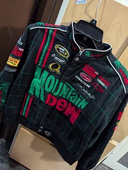 jr nation dale earnhardt jr mountain dew nascar coat racing jacket