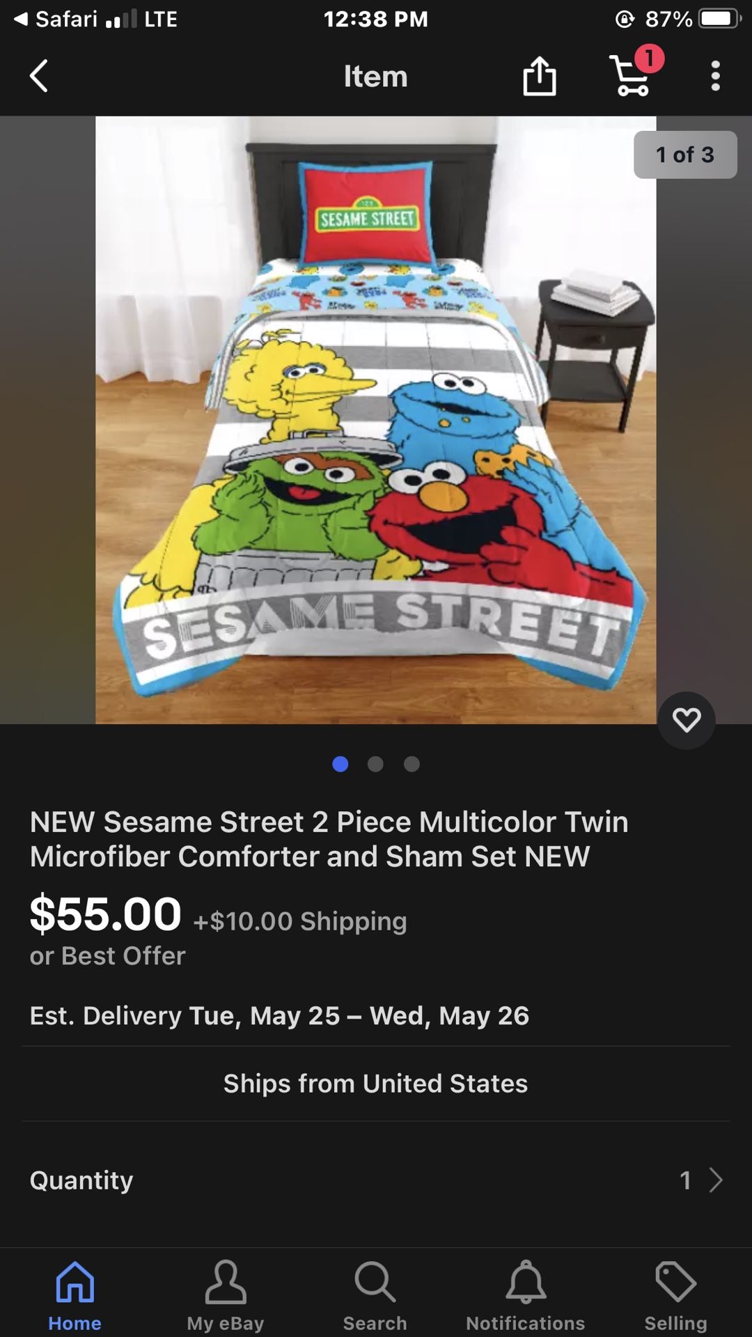 Sesame Street Conforter 2 Piece Twin
