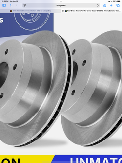 Chevy s10 blazer 4x4 front rotors