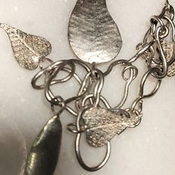 Silver Leaf Charm Bracelet 