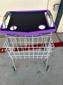 FOLDABLE WALKER WITH BASKET AND TRAY