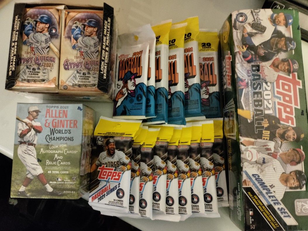 1 Topps Complete Set, 10 Series 2 Packs, 24 Gypsy Queen Packs,1 Allen& Ginter Blaster,4 Heritage Value Packs, & 2 Regular Packs