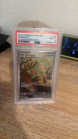 PSA 8 Omanyte Illustration Rare Pokemon Card 2023