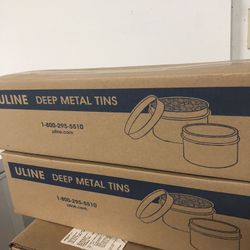 New Deep metal tins 2 oz - Two boxes (48 each)
