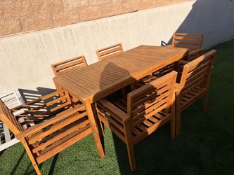 Patio table set teak