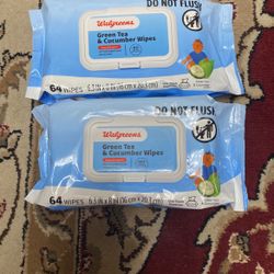 2 Packs Of Green Tea & Cucumber Baby Wipes New 