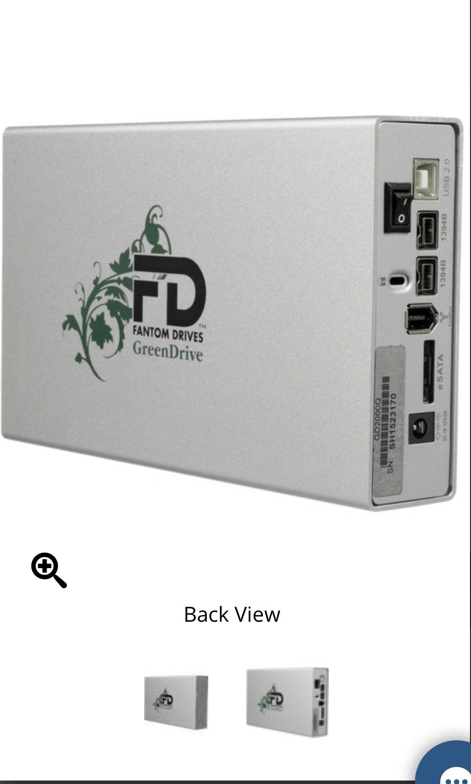 Fantom 1TB GreenDrive Quad Interface External Hard Drive