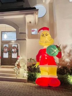 11 ft. H x 3.2 ft. W Airblown Grinch withOrnament Christmas Inflatable
