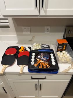 Complete Ping Pong Set – 6 Paddles, 80+ Balls & New Net