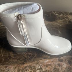 Kate Spade White Puddle Rain Boots