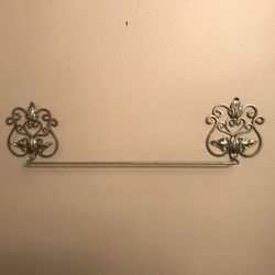 Metal Scroll Towel Bar 