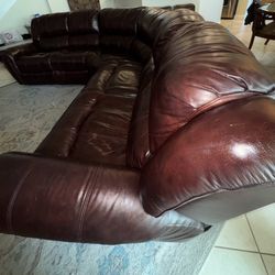 Faux Leather Sectional