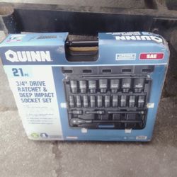 21. PC 3/4 Drive Rachet & Deep Socket Set
