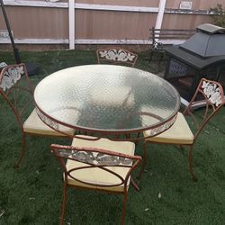 Retro Patio Table With Chairs 