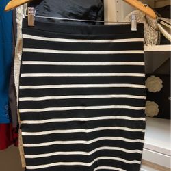 Stripped Pencil Skirt 