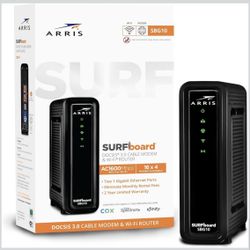 ARRIS (SBG10) - Cable Modem Router Combo - Fast DOCSIS 3.0 16 X 4 Gigabit & AC1600 WiFi, For Comcast Xfinity, Cox, Spectrum, 400 Mbps Max Internet Spe