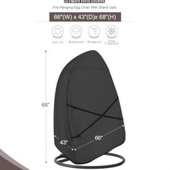 “New”Double Or Single Egg Chair Waterproof Cover”(66”w X43”x68”H)