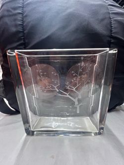 6”x6”x2” Crystal multipurpose vase
