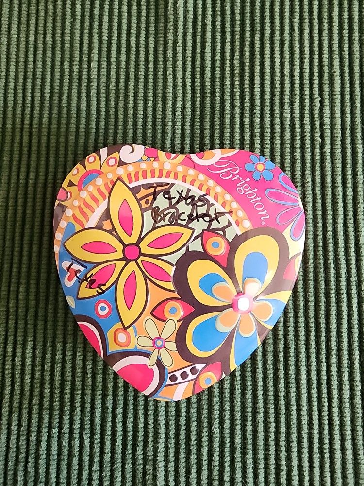 Brighton Jewelry Metal Case/Gift/Heart Shaped/Earrings/Bracelets/Collectible/Tin