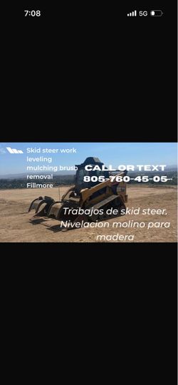 Skid steer bobcat brush