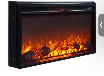 Electric 36-inch fireplace insert for TV stands or wall units. Beautiful LED flame with gentle heating for small to medium rooms.  ✔ Works great ✔ LED