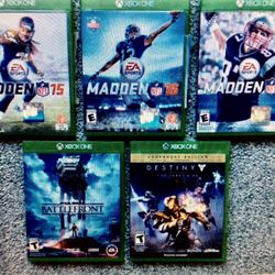 Five Different Games For XBOX One. 