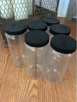 Juicing glasses with lids (6) -16oz
