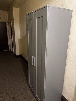 IKEA BRIMNES Wardrobe with 2 doors, white, 30 3/4x19 5/8x74 3/4