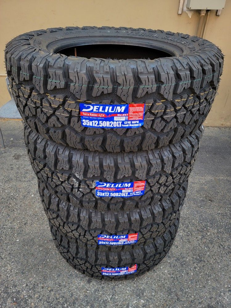 35X12.50 R20 LT ALL TERRAIN TIRES SILVERADO SIERRA RAM F150 TUNDRA TITAN RUBICON GLADIATOR RAPTOR