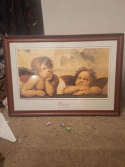 Xl framed cherub print