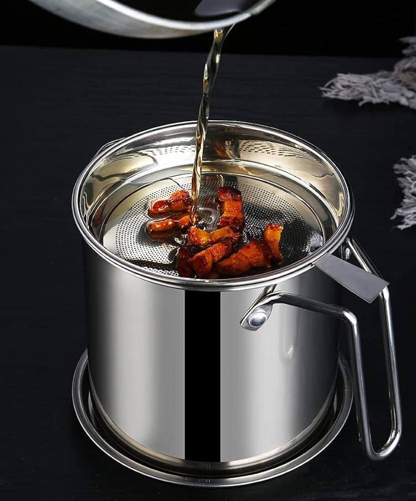 π₯ Bacon Grease Keeper / Cooking Oil Container β 1.3 L / 44 oz β Stainless Steel