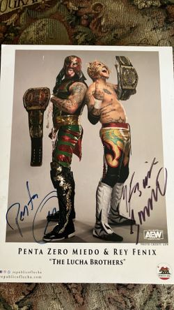LUCHA BROTHER signed poster