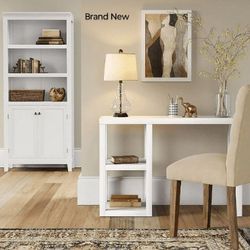 Brand New In Sealed Box - Threshold - Wood Writing Desk With Storage White