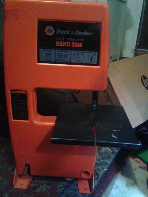Black and Decker drill powered bandsaw