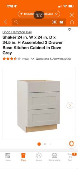 24in base kitchen cabinet
