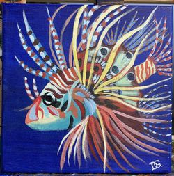 Colorful Lion Fish Art Painting
