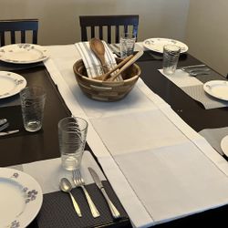 Counter Height Table With Leaf And 6 Chairs